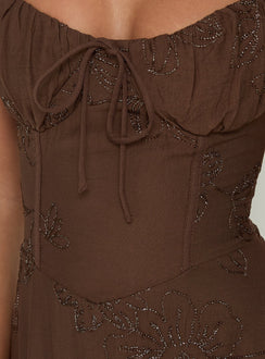Members Only Maxi Dress Brown