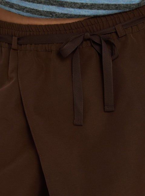 Signora Elasticated Waist Pants Chocolate