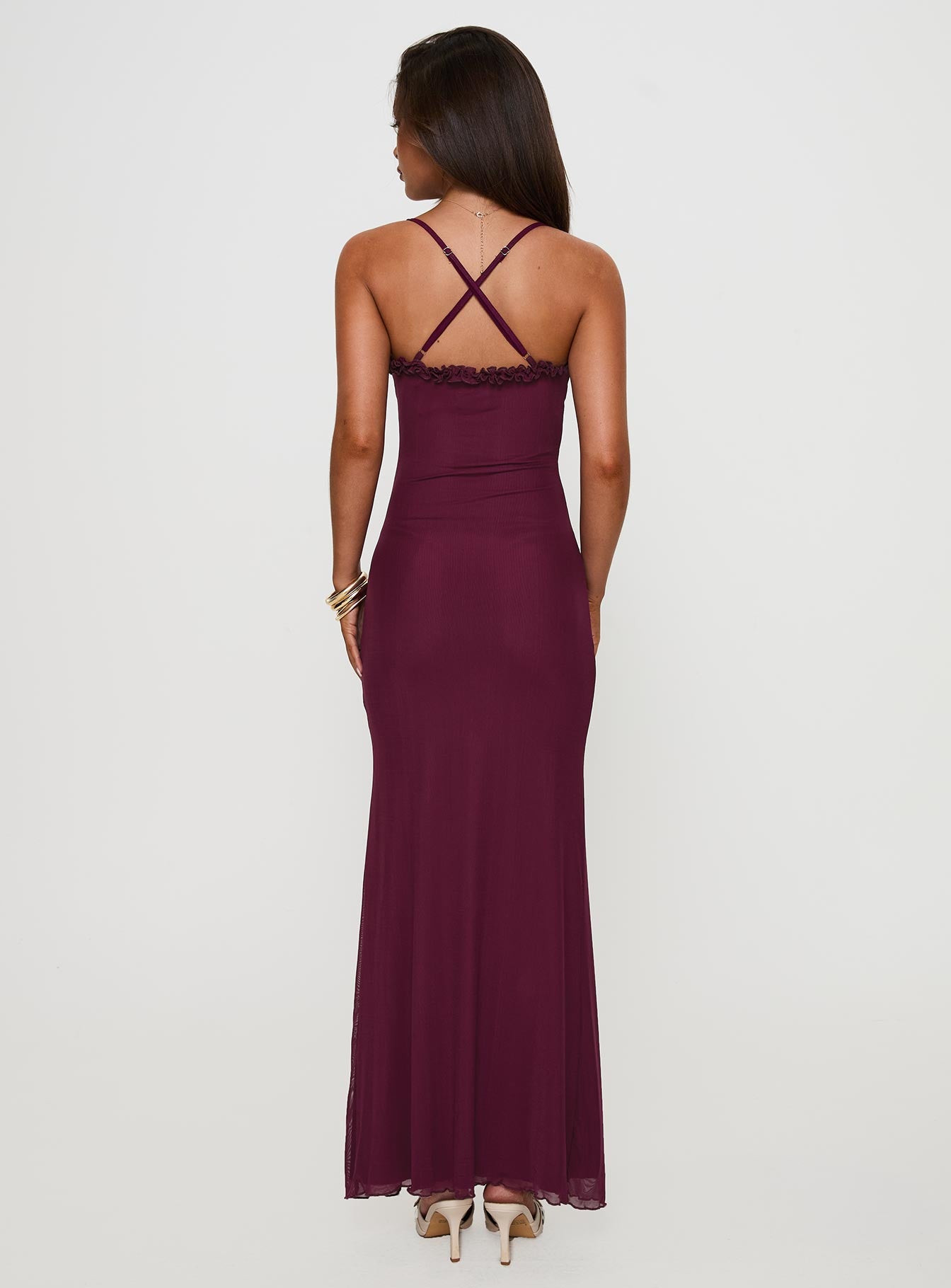 Soulina Ruched Maxi Dress Purple | Princess Polly Soulina Ruched Maxi Dress Purple | Princess Polly