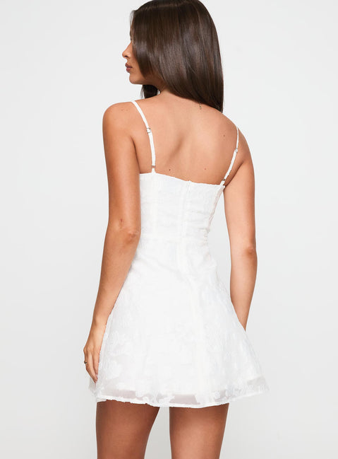 New Chapters Broderie Mini Dress White New Chapters Broderie Mini Dress White