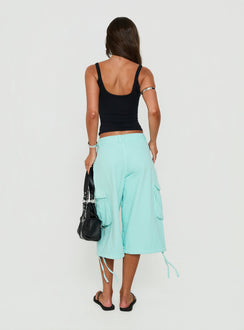 Hudsen Longline Cargo Shorts Turquoise