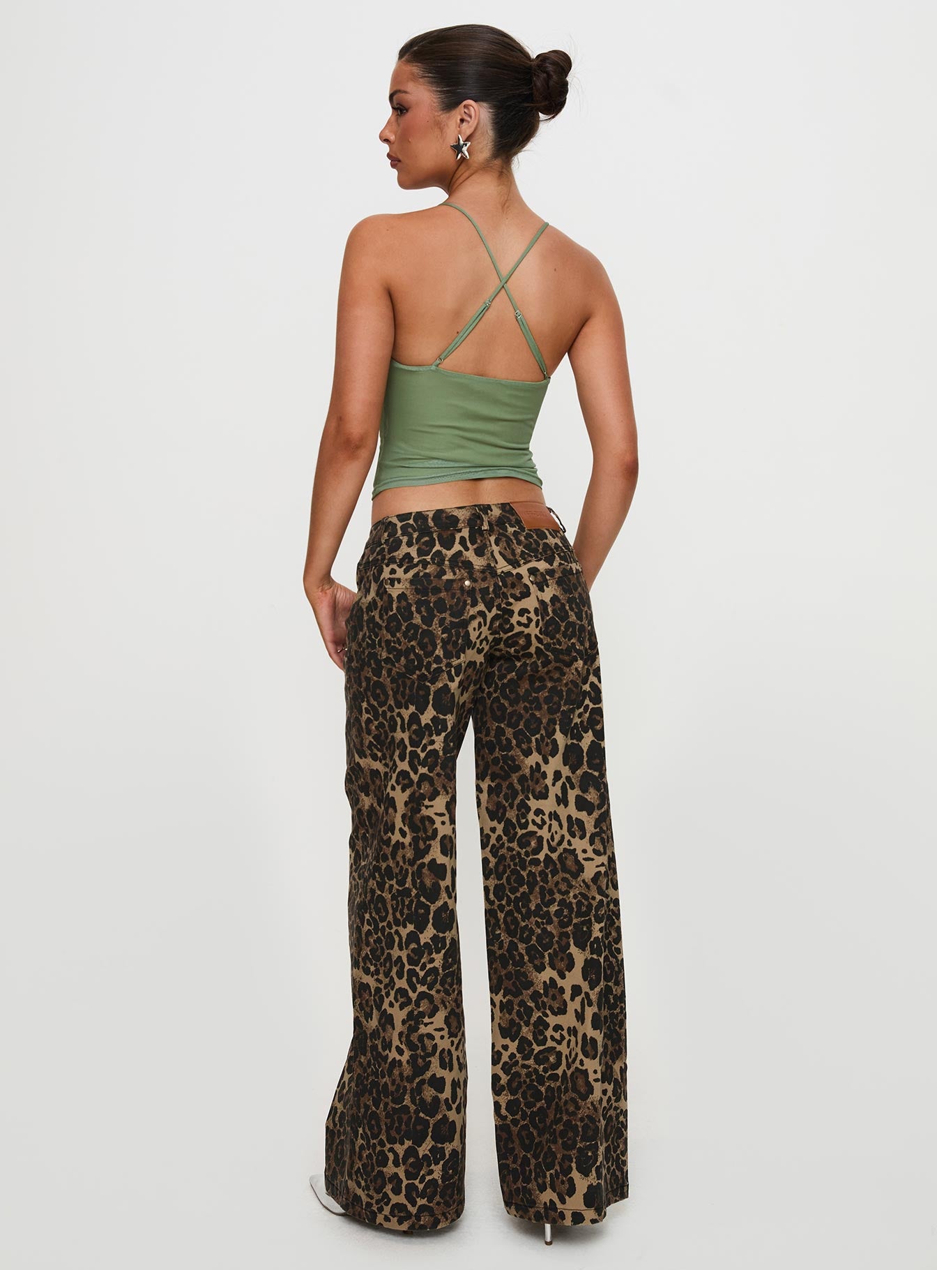 Pantar Low Rise Pants Leopard