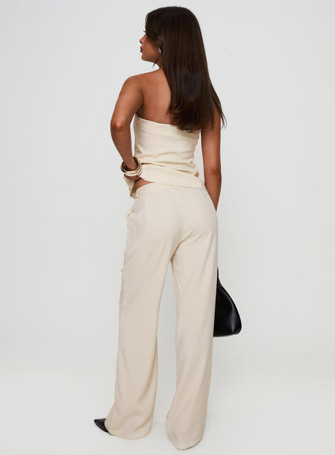 cream dress pants womens Shop Jones New York Clothing and at SilkRoll. Trade with us! zip up with button closure Nikki Satin Bias Pants in