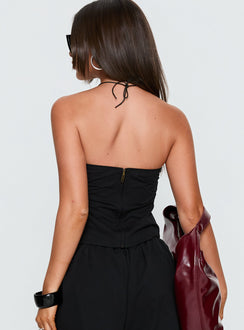 Twilight Strapless Top Noir