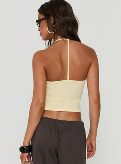 Cecilly Trim Racerback Top Yellow
