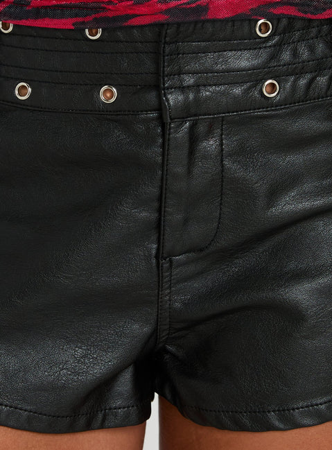 Born To Ride Shorts Washed Black