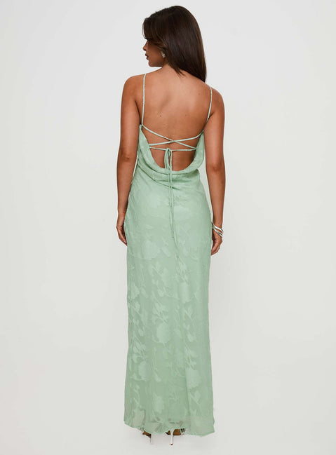 Zoelle Halter Maxi Dress | Sage | Womens | Princess Polly Zoelle Halter Maxi Dress | Sage | Womens | Princess Polly