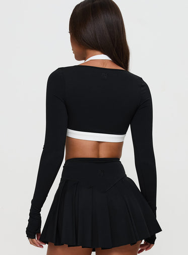 Vitality Long Sleeve Active Crop Black