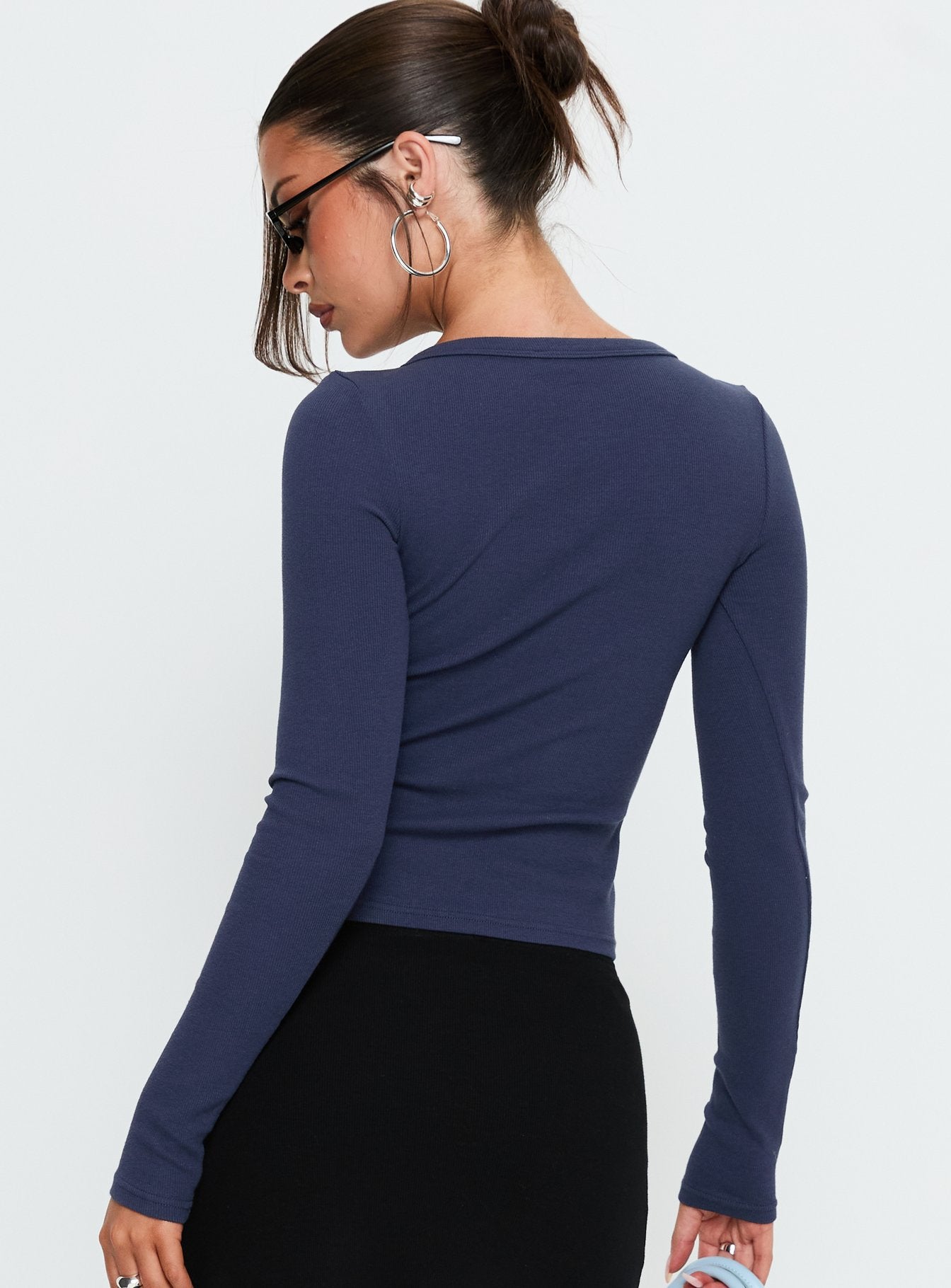 Passoni Long Sleeve Top Navy