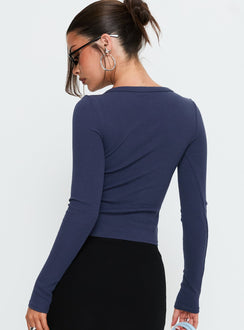 Passoni Long Sleeve Top Navy