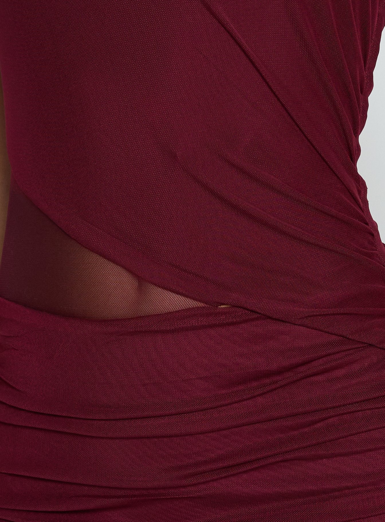 Desta Halter Sheer Maxi Dress Burgundy | Princess Polly Desta Halter Sheer Maxi Dress Burgundy | Princess Polly