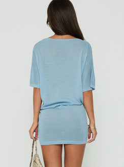 Floresita T-Shirt Knit Mini Dress Blue
