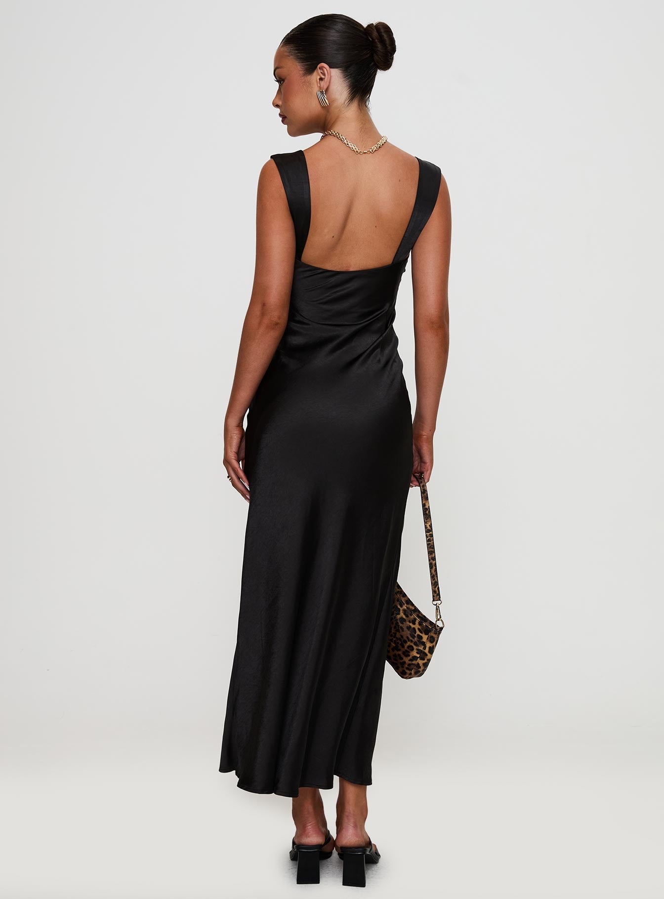 Radioactive Bias Cut Maxi Dress Black | Princess Polly Radioactive Bias Cut Maxi Dress Black | Princess Polly