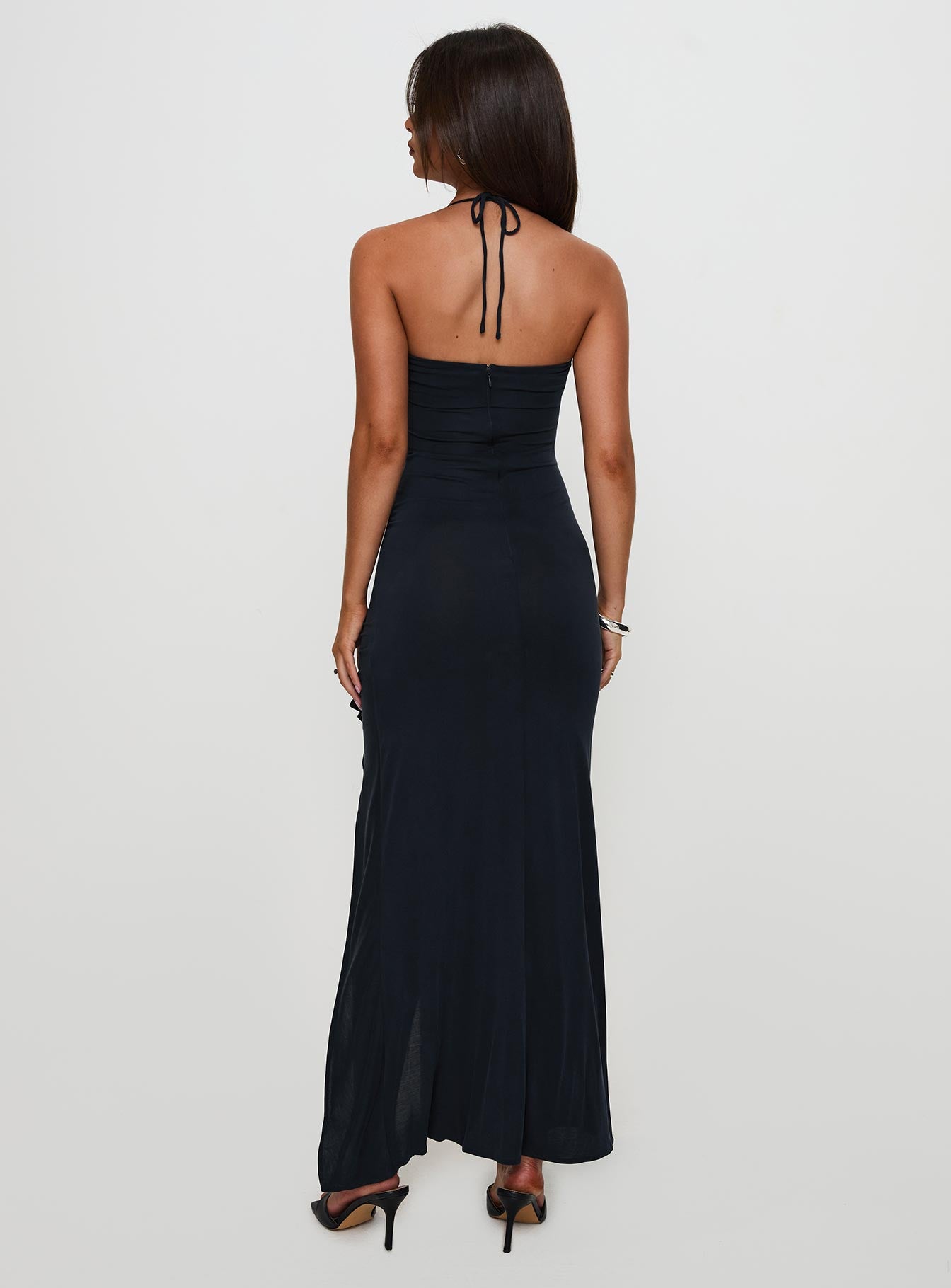 princess polly navy dress Destinations Maxi Halter Dress | Navy | Womens