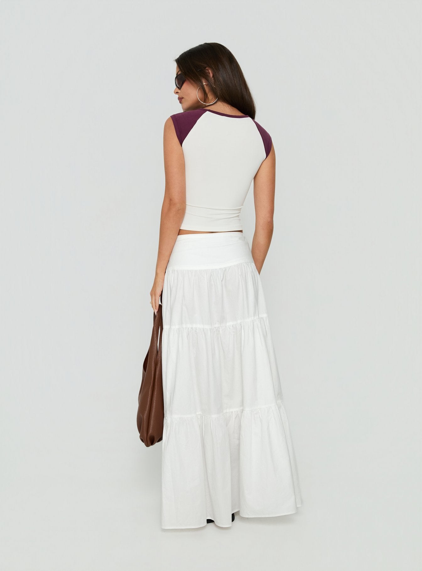 Silver Soul Maxi Skirt White