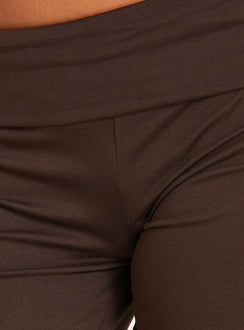 Laroy Folded Capri Pant Chocolate