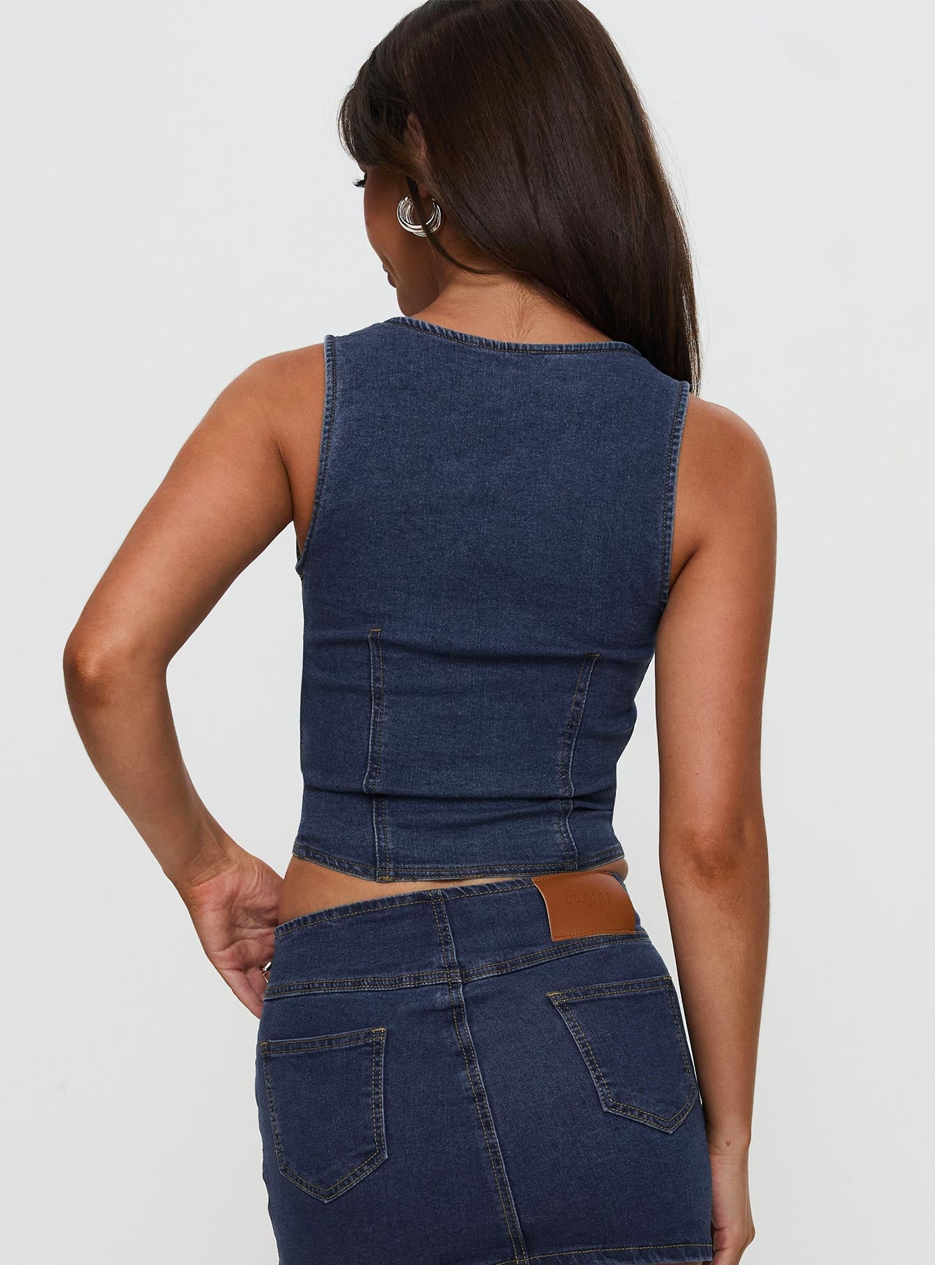 Edenette Top Mid Blue Wash