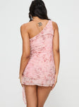 product Princess Polly Asymmetric Neckline  Bramwell One Shoulder Mini Dress Pink Tall