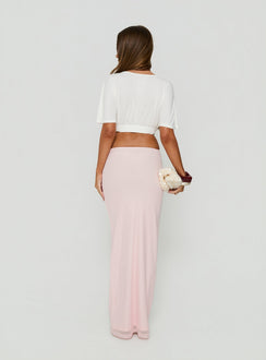 Isador Ruched Maxi Skirt Pink