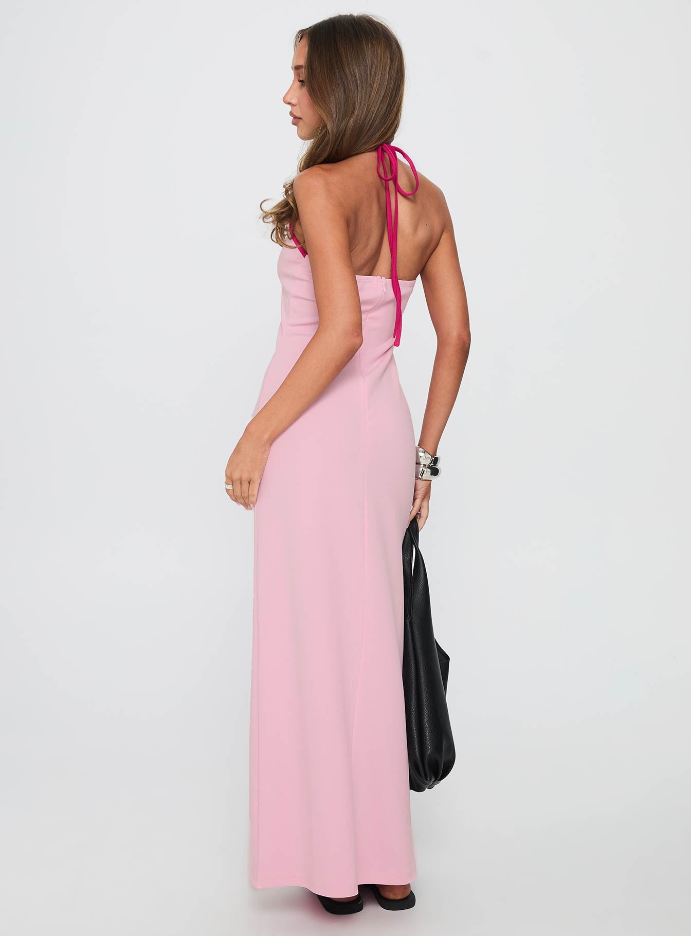Teisha Halter Maxi Dress Pink | Princess Polly Teisha Halter Maxi Dress Pink | Princess Polly