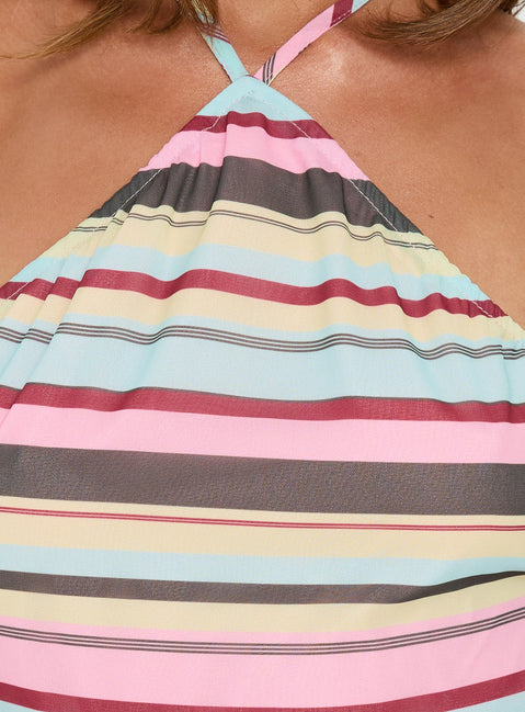 Kylianne Arrowneck Romper Multi Stripe