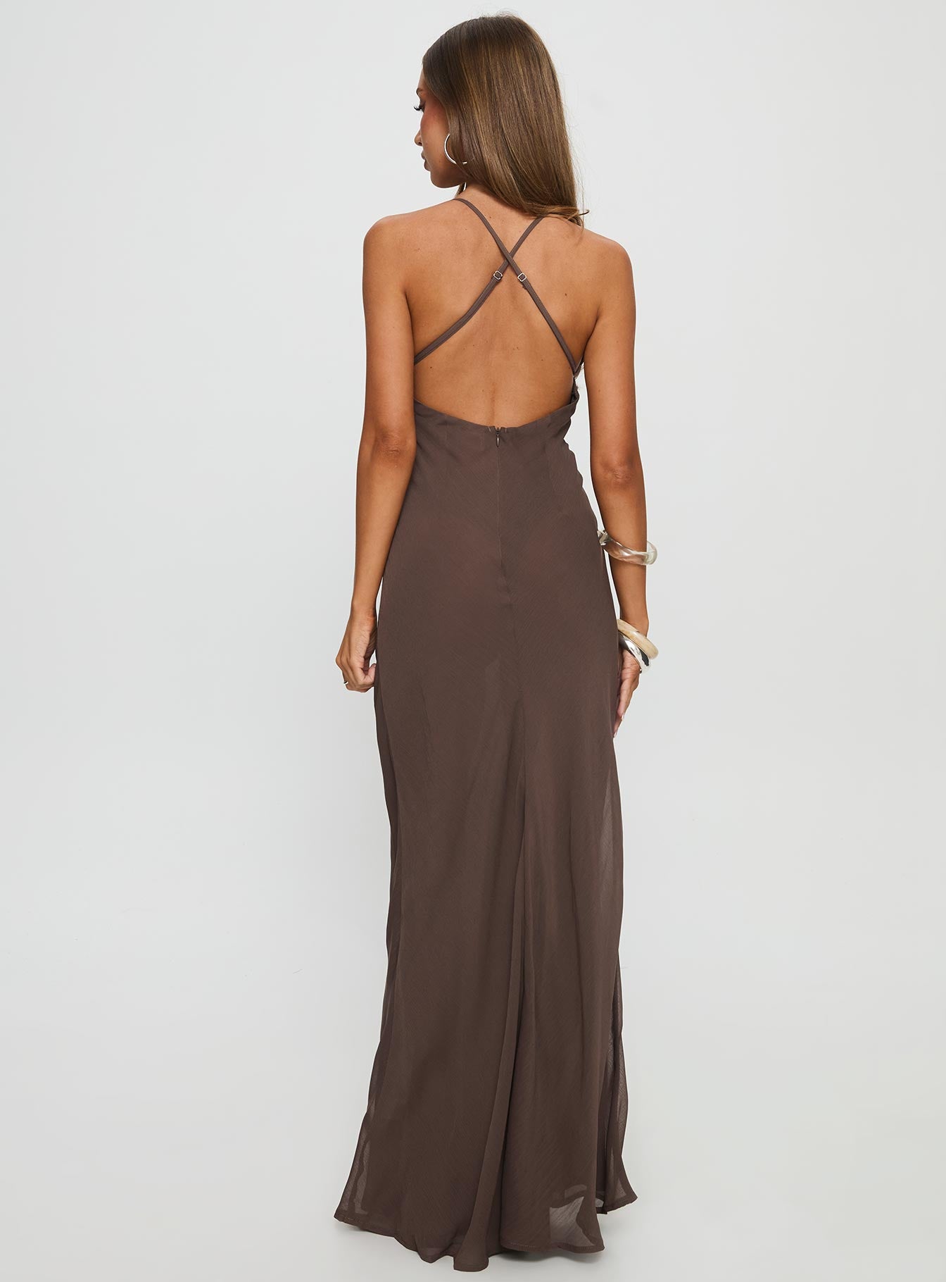 Dannelle Sequin Maxi Dress Brown | Princess Polly Dannelle Sequin Maxi Dress Brown | Princess Polly