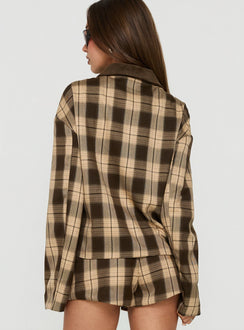 Schnieder Contrast Jacket Brown Check