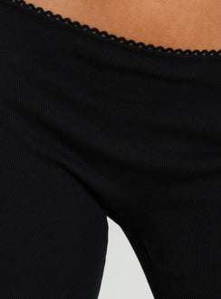 Baseline Rib Capri Pants Black