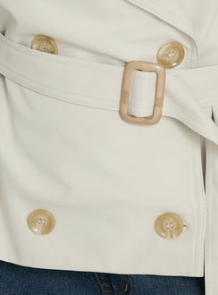 Eldora Cropped Trench Coat Sand