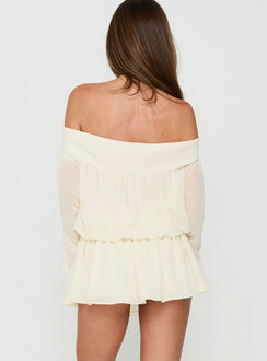Annikah Off Shoulder Romper Cream