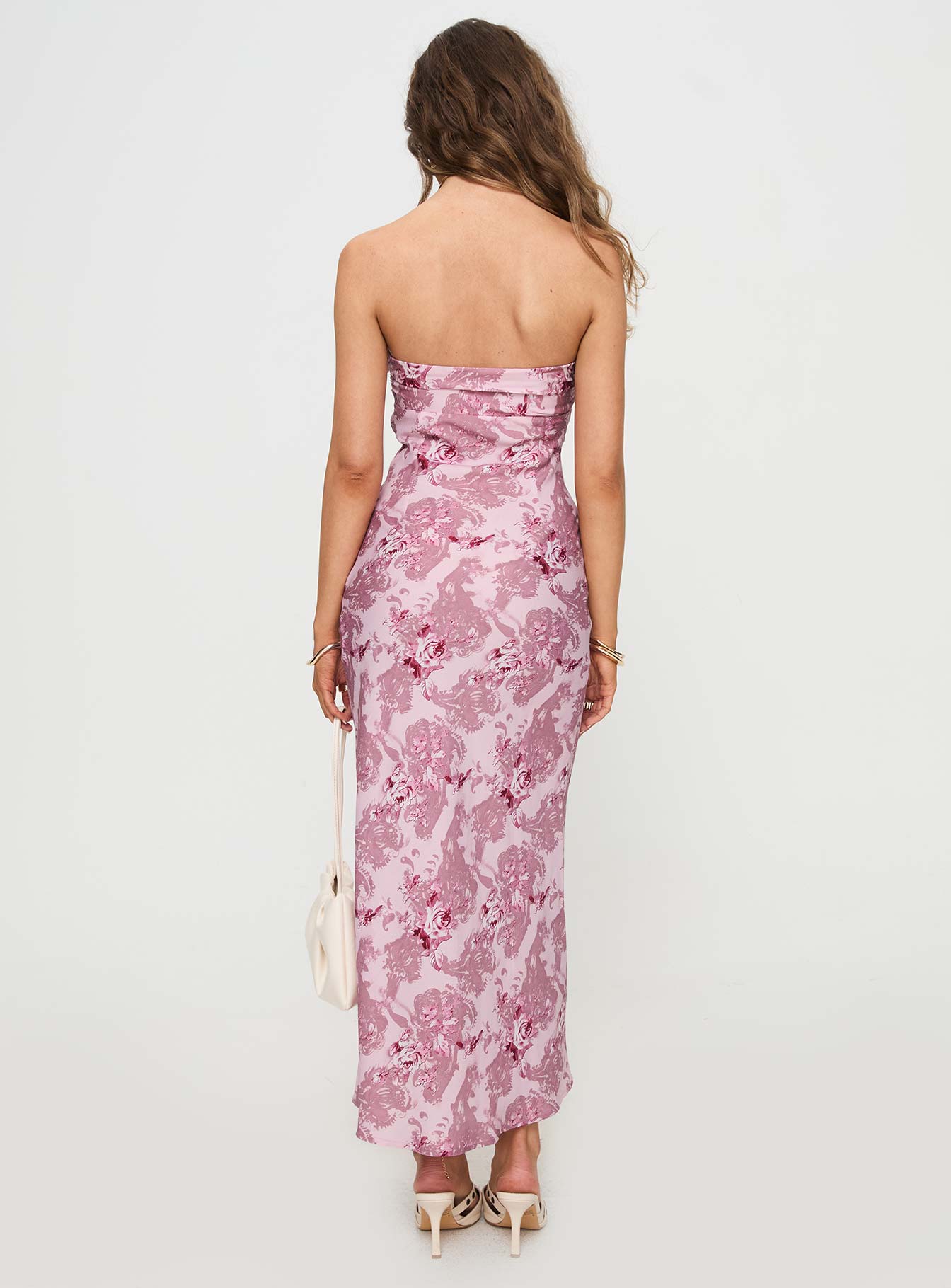 abeila strapless maxi dress Abeila Strapless Maxi Dress Pink Multi
