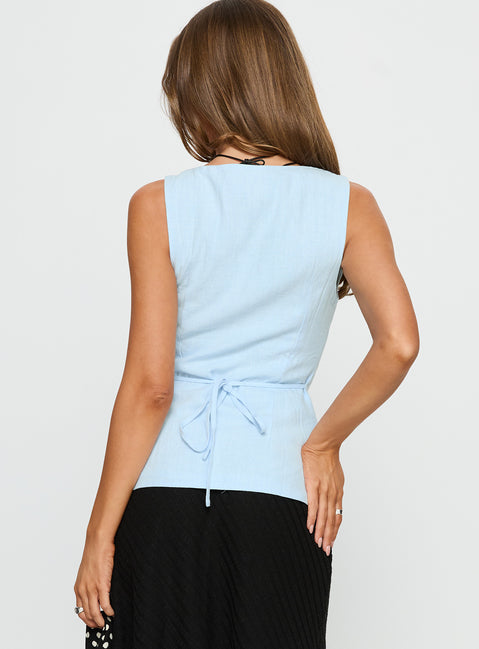 Spirito Vest Top Blue