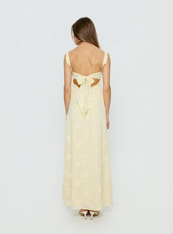 Maisone Broderie Maxi Dress Lemon