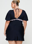 Princess Polly Plunger  Jaron Mini Dress Navy Curve