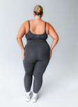 Go Getter Activewear Jumpsuit Grey Curve