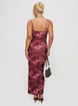 product Princess Polly V-Neck  Hathaway Maxi Dress Burgundy Floral