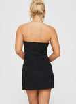 Langdon Strapless Mini Dress Black