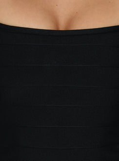 Jayana Bandage Mini Dress Black