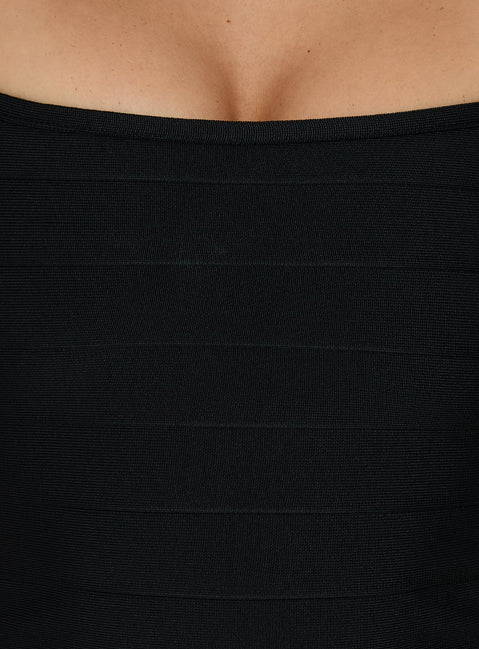 Jayana Bandage Mini Dress Black