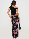 Modalla Maxi Skirt Black Floral Princess Polly  Midi Skirts 