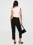 back view of model wearing Princess Polly Tillas Cargo Pants Black 