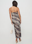 Pinacle Strapless Maxi Dress Brown