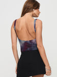 back view of model wearing Princess Polly Apatow Bodysuit Multi Sleeveless 