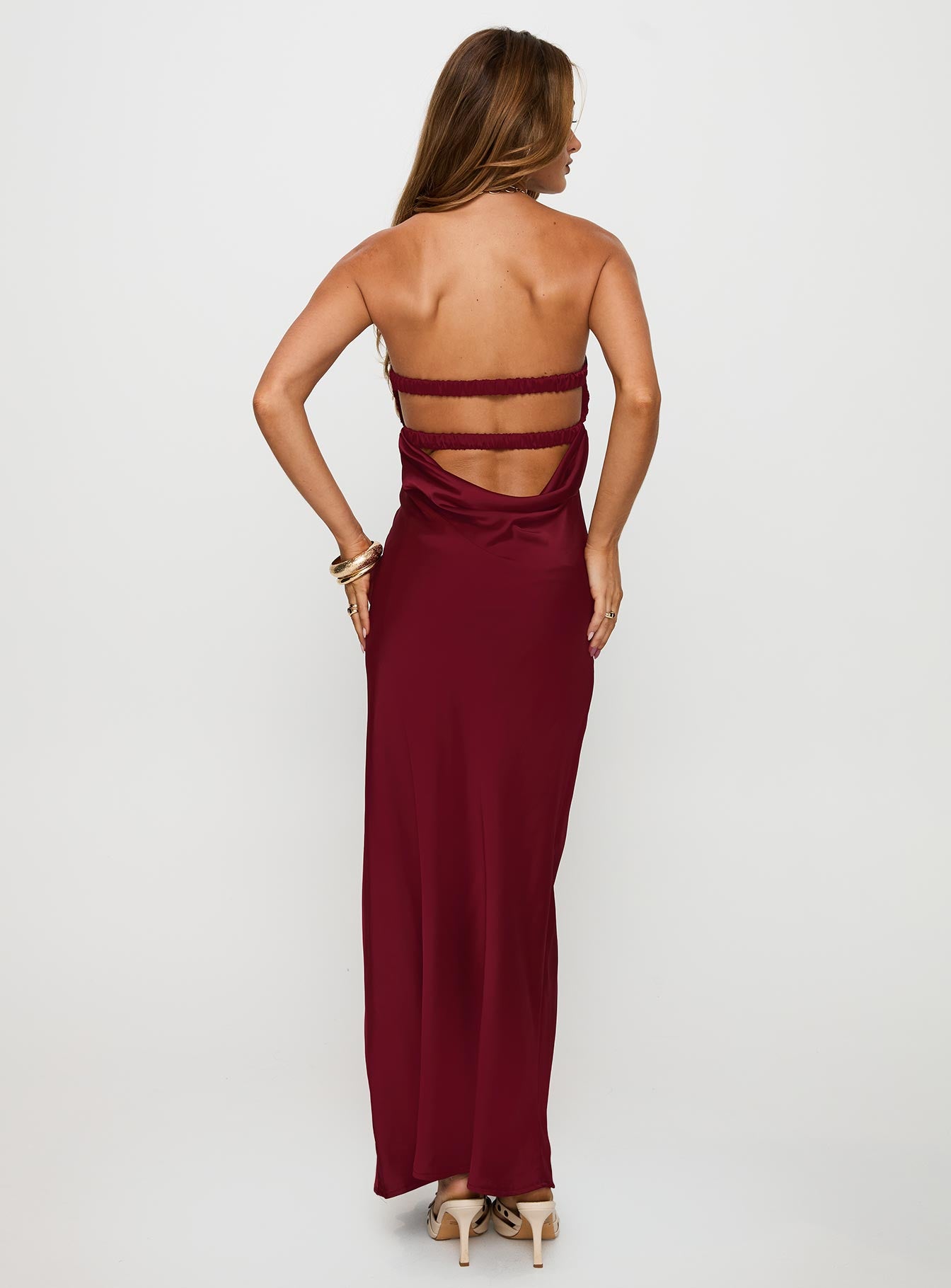 Faviola Strapless Maxi Dress Burgundy | Princess Polly Faviola Strapless Maxi Dress Burgundy | Princess Polly