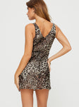 Nellie Mini Dress Leopard Tall