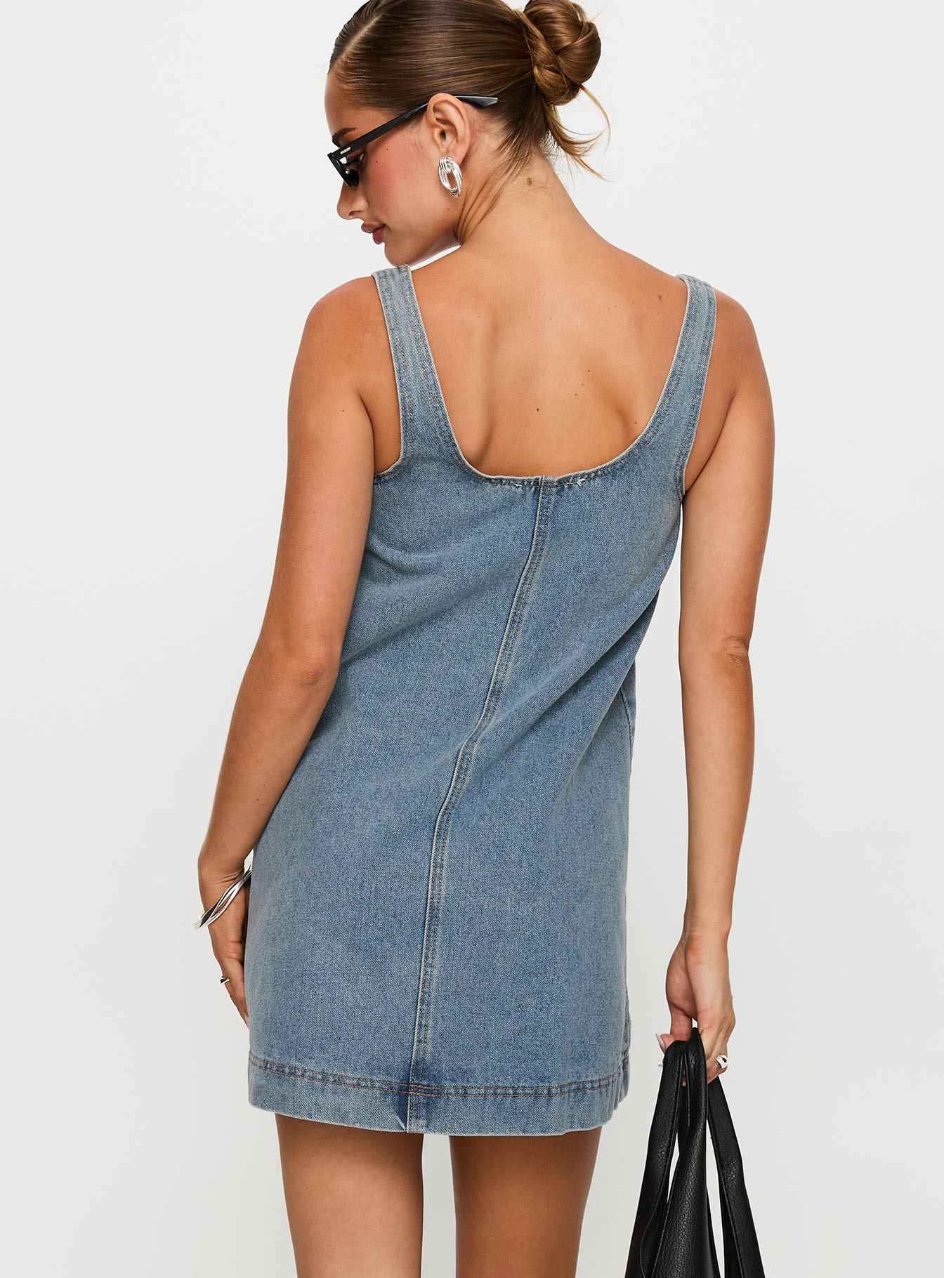 State Of Mind Mini Dress Blue Denim | Princess Polly State Of Mind Mini Dress Blue Denim | Princess Polly