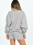 Sweatshirt Crewneck style Graphic print Drop shoulder Elasticated waistband and cuff