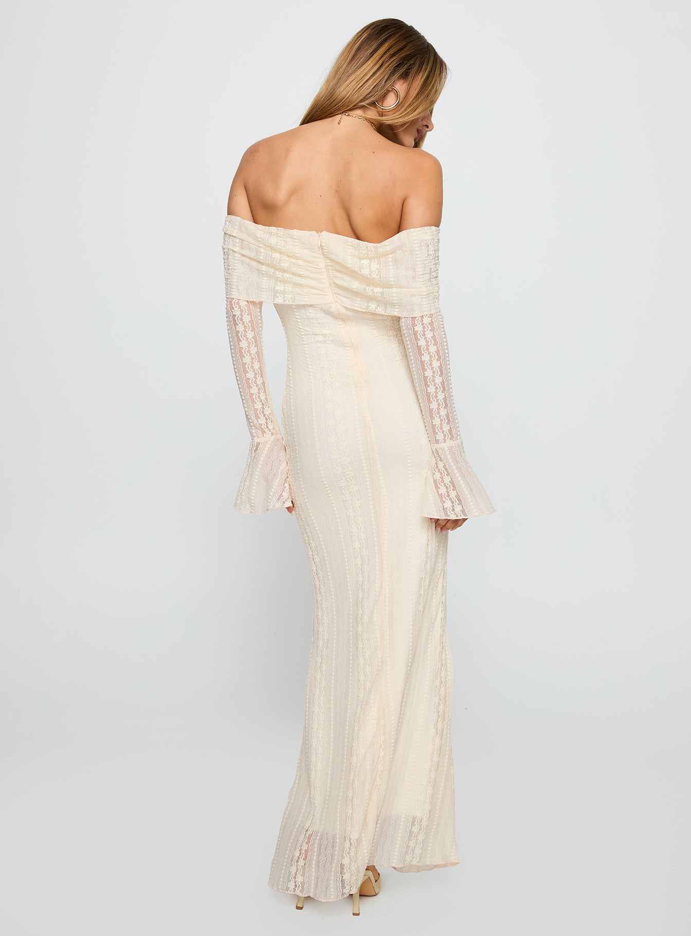 Perdita Long Sleeve Lace Maxi Dress | Cream | Womens Perdita Long Sleeve Lace Maxi Dress | Cream | Womens