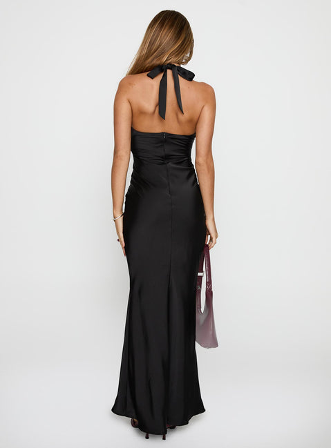 Gloriana Halter Maxi Dress Black | Princess Polly Gloriana Halter Maxi Dress Black | Princess Polly