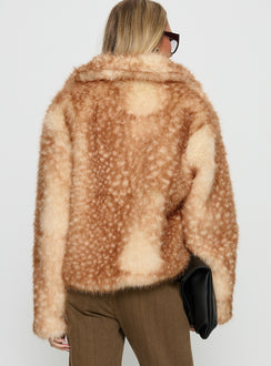 Dawnn Faux Fur Jacket Animal